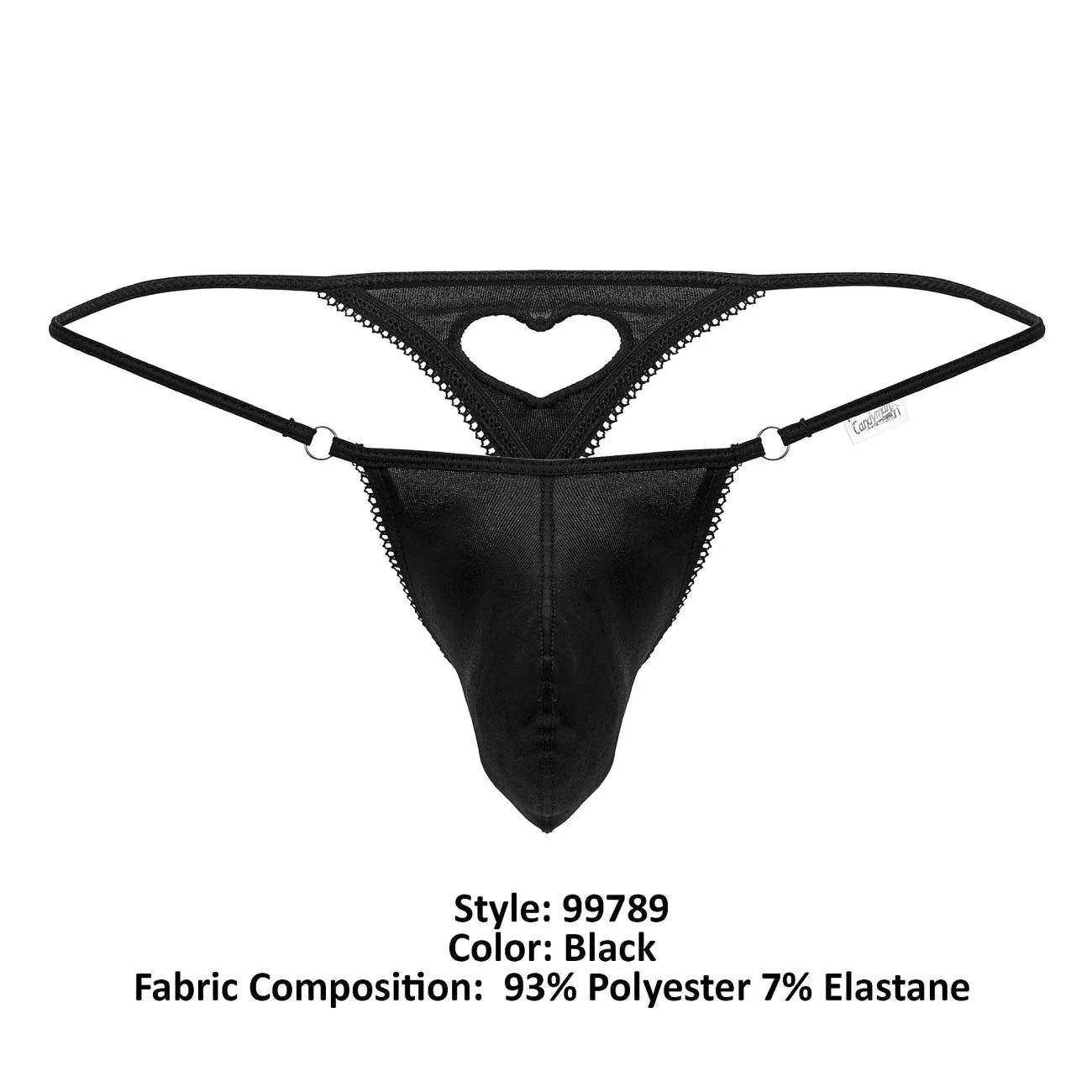 CandyMan 99789 Heart Thongs Color Black - Image 8
