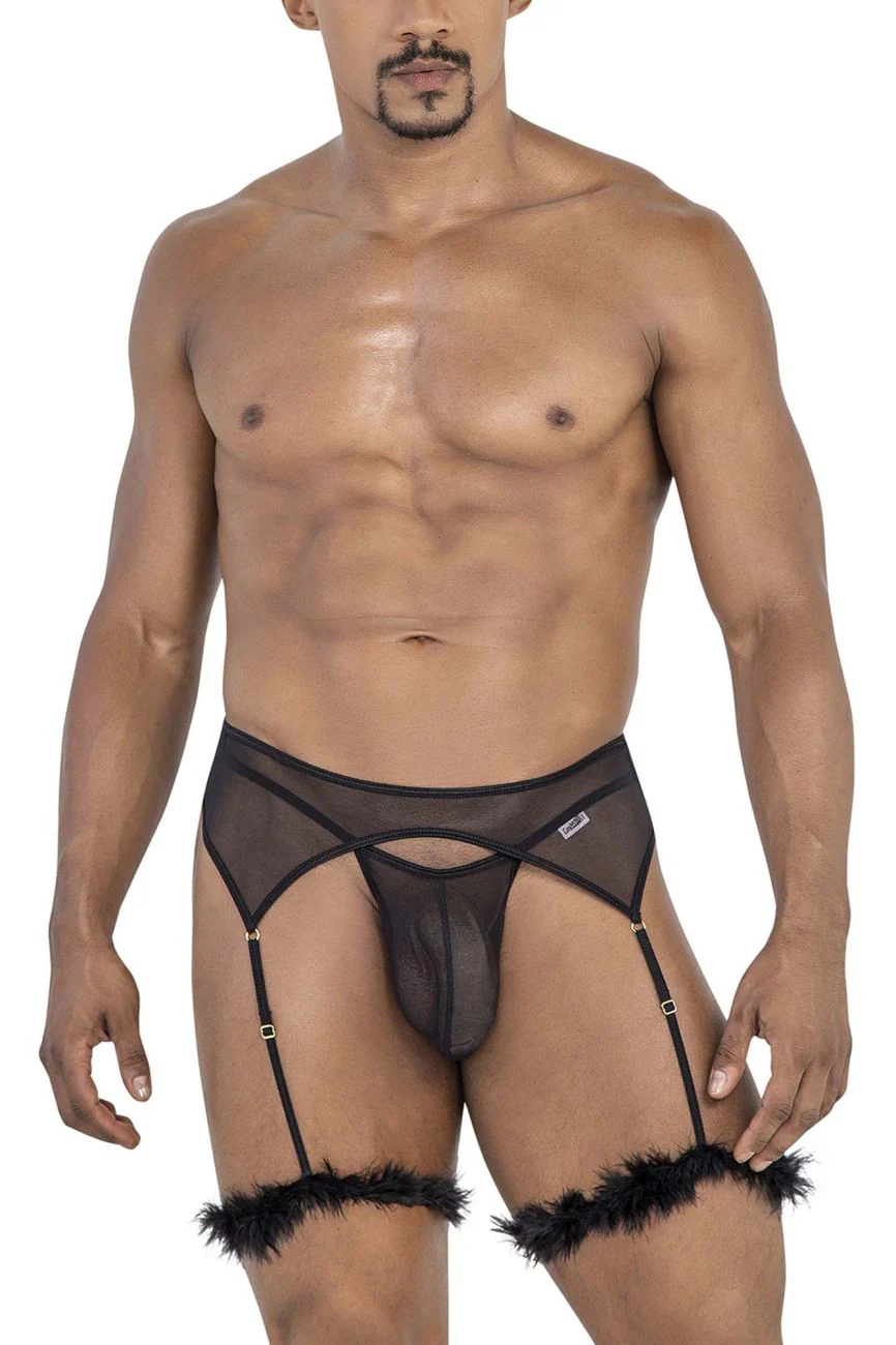 CandyMan 99806 Mesh Garter Outfit Color Black - Image 2