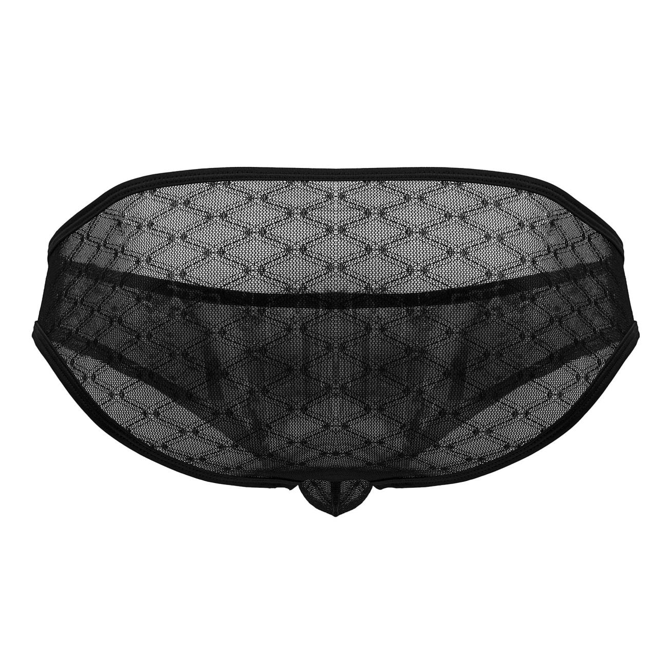 CandyMan 99812 Sheer Lace Mesh Men's Briefs Black - Image 7
