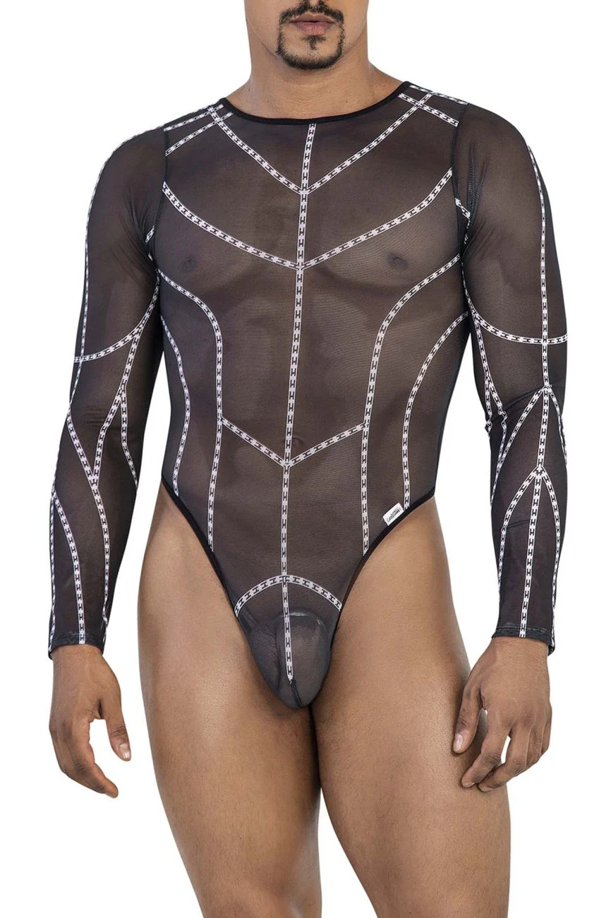 CandyMan 99816 Mesh Bodysuit Color Black - Image 2