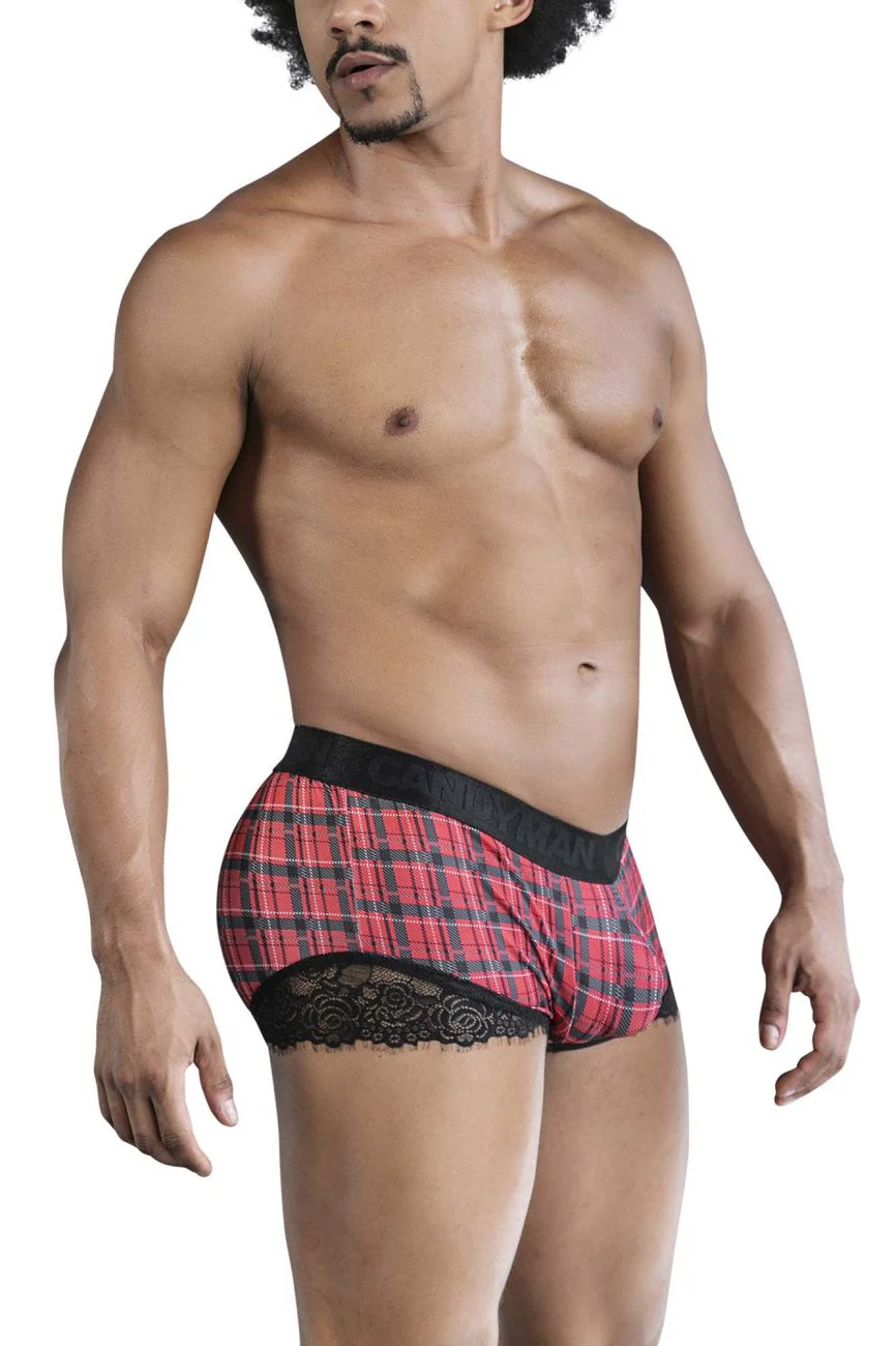 CandyMan 99821 Back to School Trunks Color Red Plaid - Image 4