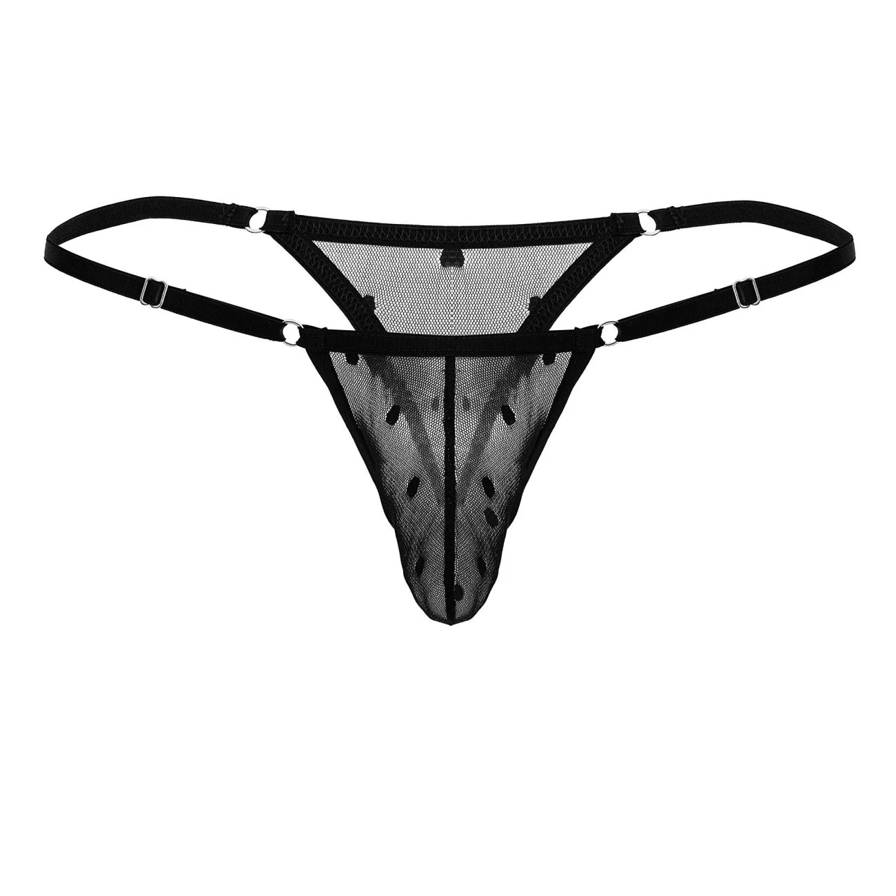 CandyMan 99824 Mesh Thongs Color Black - Image 5
