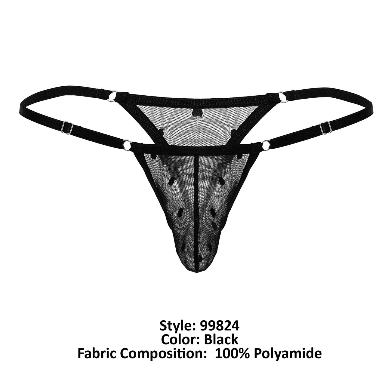 CandyMan 99824 Mesh Thongs Color Black - Image 8