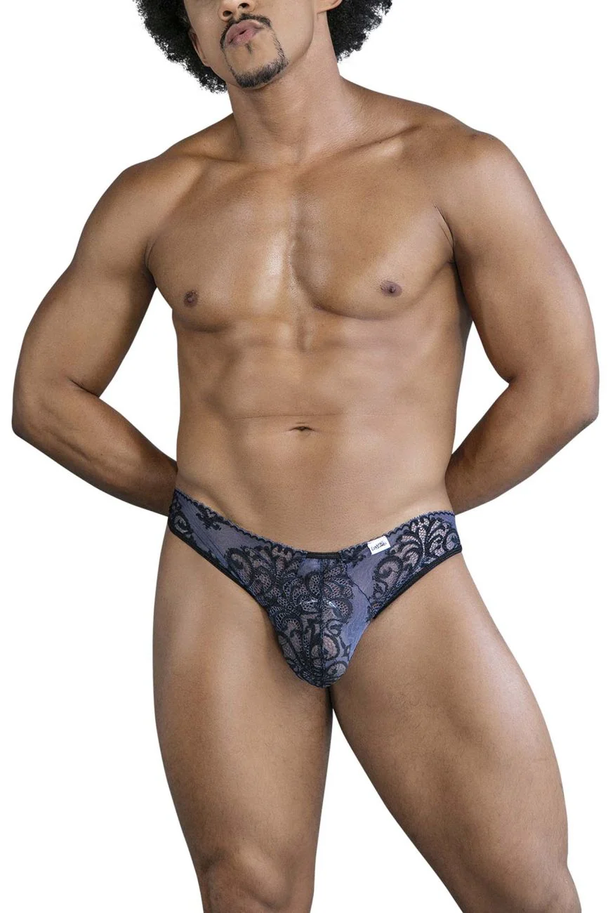 CandyMan 99830 Lace Briefs Color Black-Navy - Image 2