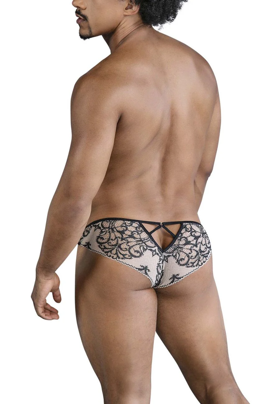 CandyMan 99830 Lace Briefs Color Nude-Black - Image 3