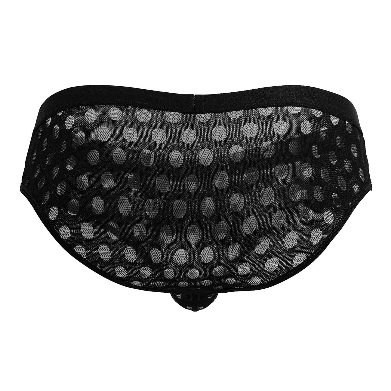 CandyMan 99855 Polka Mesh Briefs Color Black - Image 7