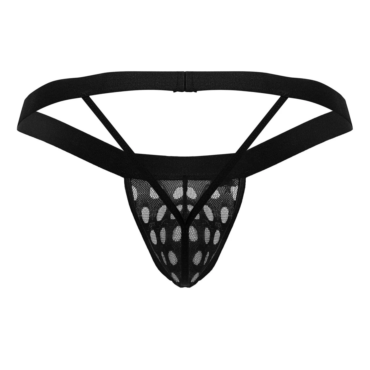 CandyMan 99856 Polka Mesh Thongs Color Black - Image 7