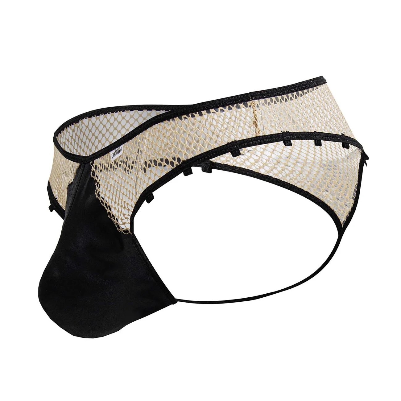 CandyMan 99860 Fishnet Thongs Color Nude-Black - Image 6