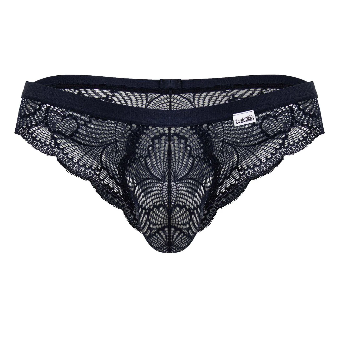 CandyMan 99868 Lace Briefs Color Navy - Image 5