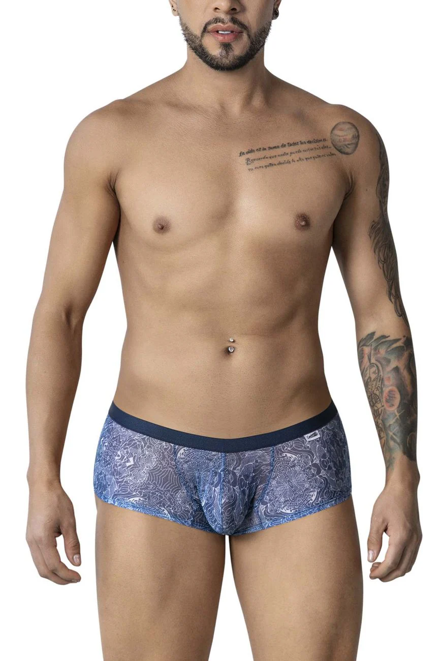 CandyMan 99873 Water prints Trunks Color Blue-White - Image 2