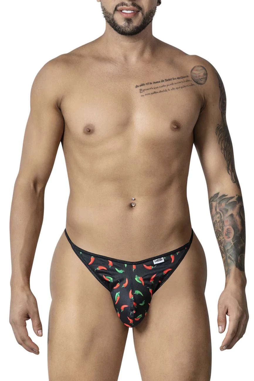 CandyMan 99875 Chili pepper Thongs Color Black Print - Image 2