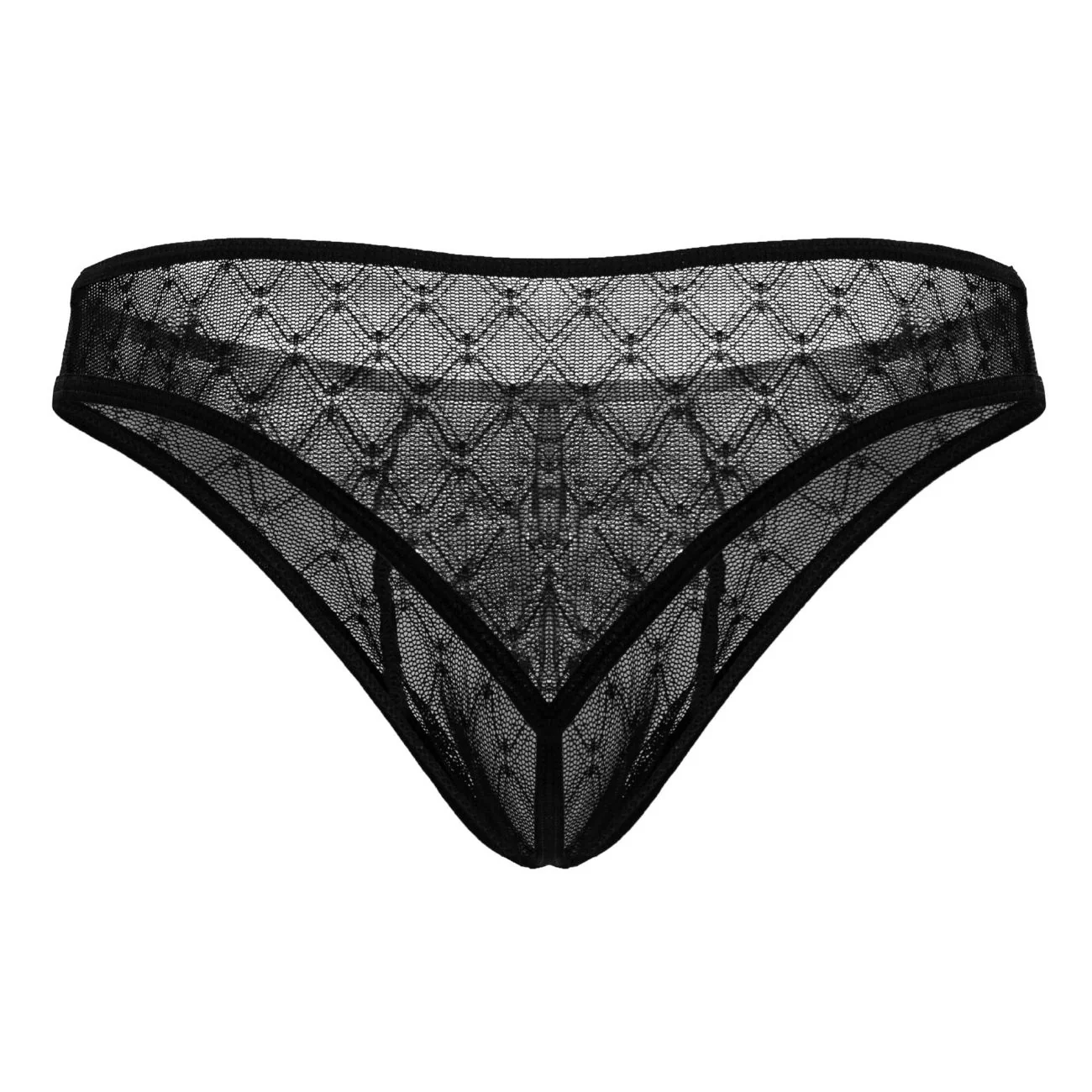 CandyMan 99894 Geometric Mesh Briefs Color Black - Image 7