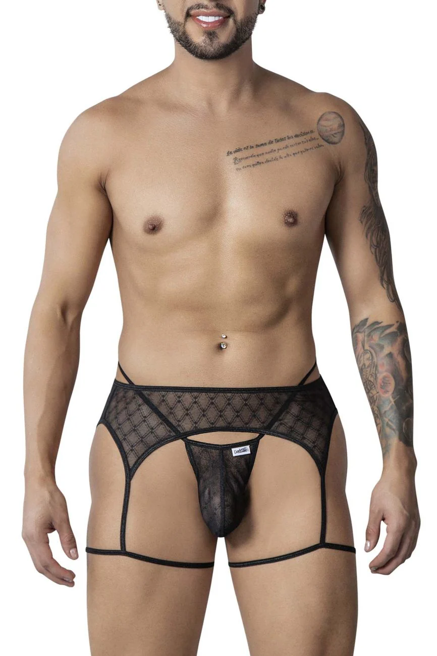 CandyMan 99898 Geometric Mesh Thongs Color Black - Image 2