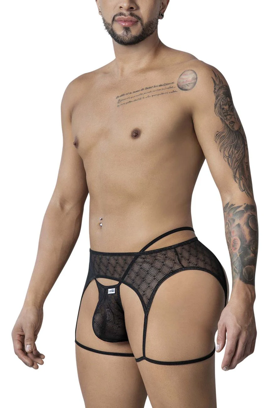 CandyMan 99898 Geometric Mesh Thongs Color Black - Image 4