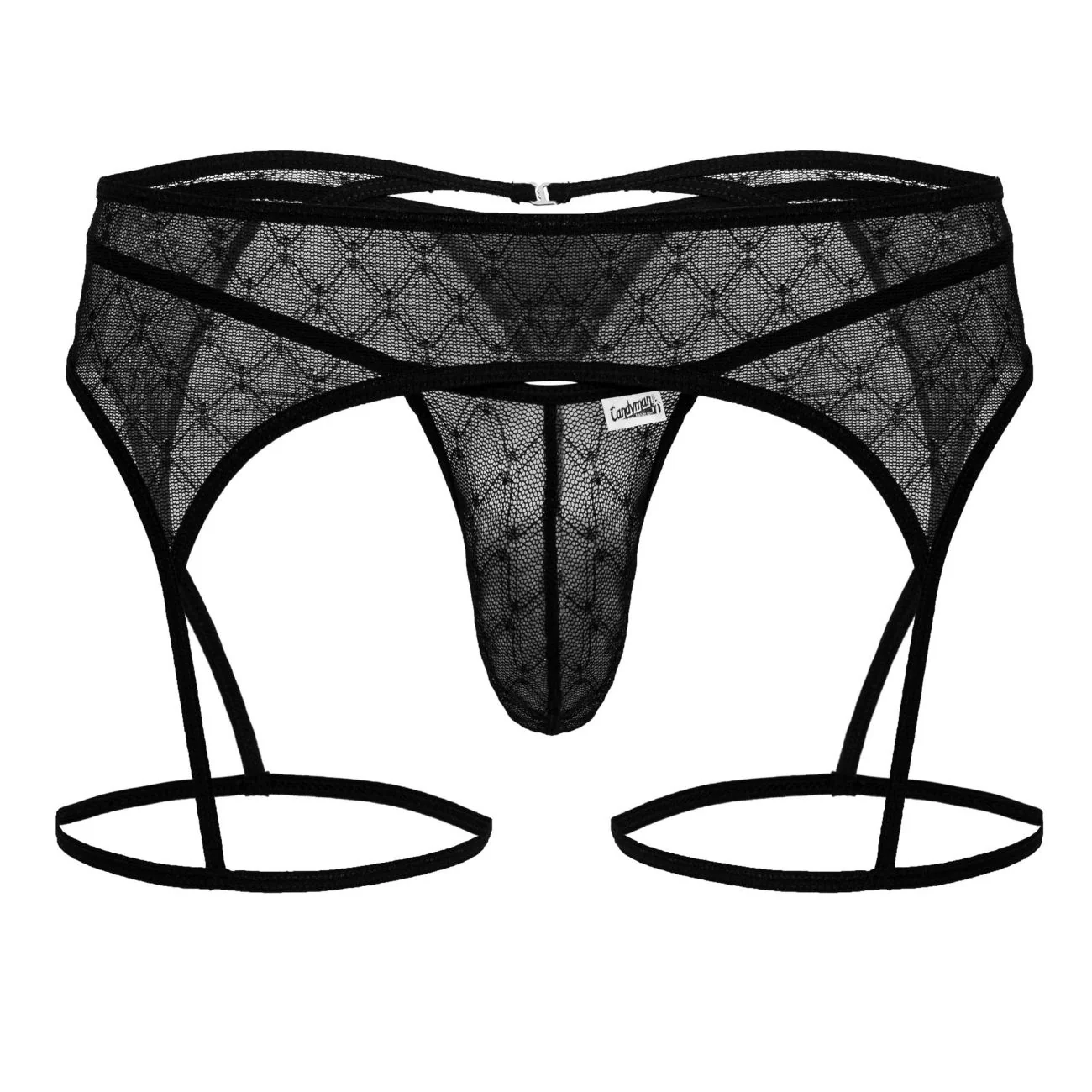 CandyMan 99898 Geometric Mesh Thongs Color Black - Image 5