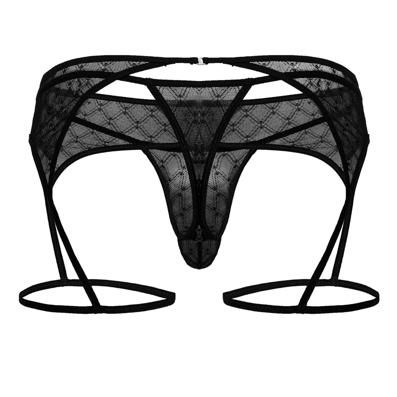 CandyMan 99898 Geometric Mesh Thongs Color Black - Image 7