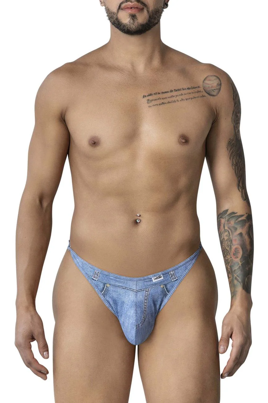 CandyMan 99899 Cowboy Thongs Color Denim Blue - Image 2