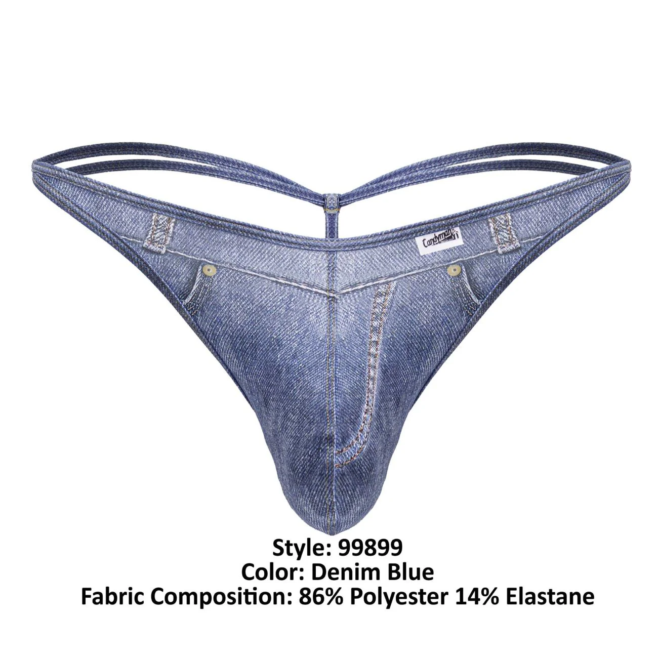 CandyMan 99899 Cowboy Thongs Color Denim Blue - Image 8
