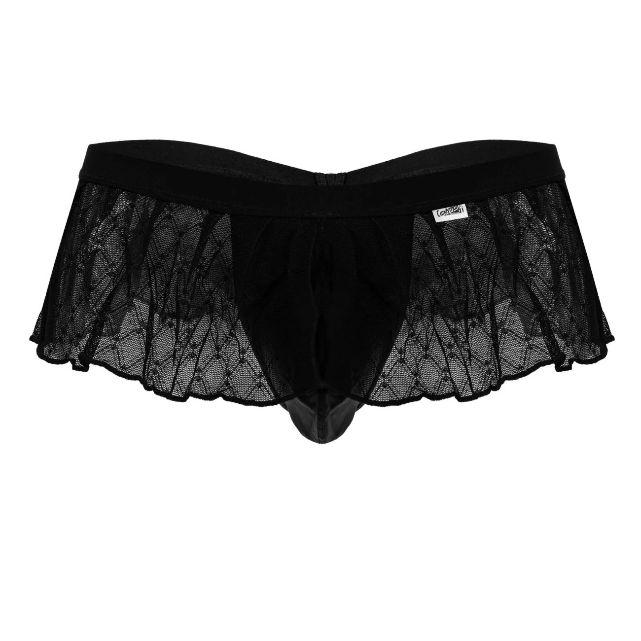 CandyMan 99901 Men's Underwear Geometric Mesh Thongs Color Black - Image 5