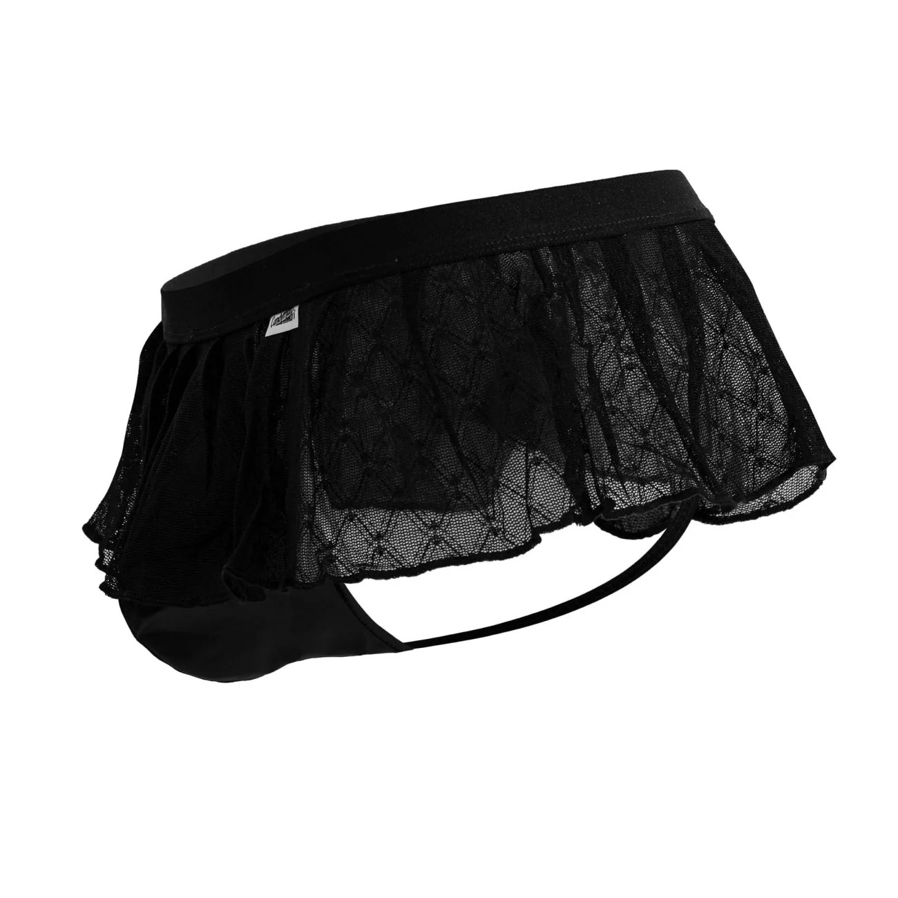 CandyMan 99901 Men's Underwear Geometric Mesh Thongs Color Black - Image 6