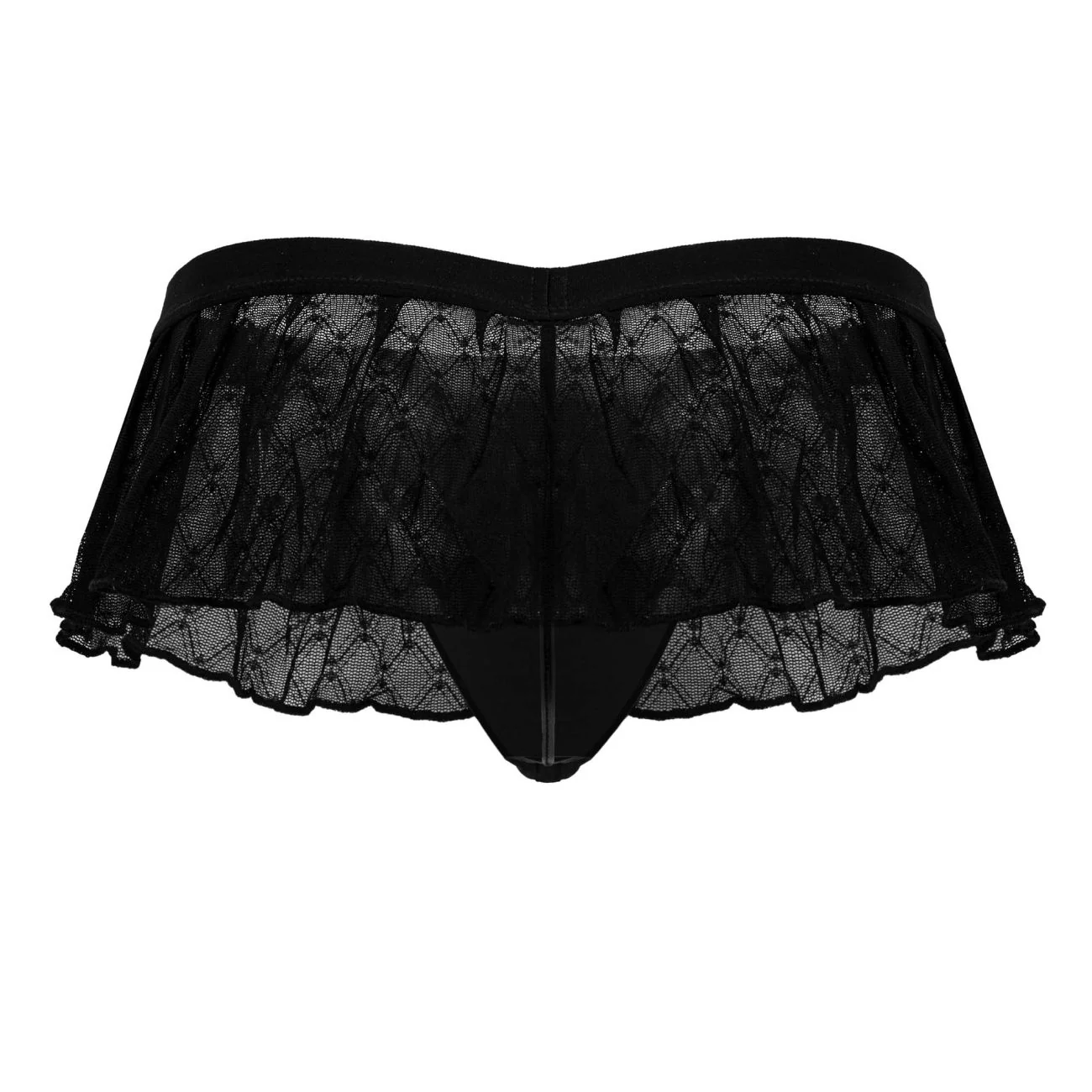 CandyMan 99901 Men's Underwear Geometric Mesh Thongs Color Black - Image 7
