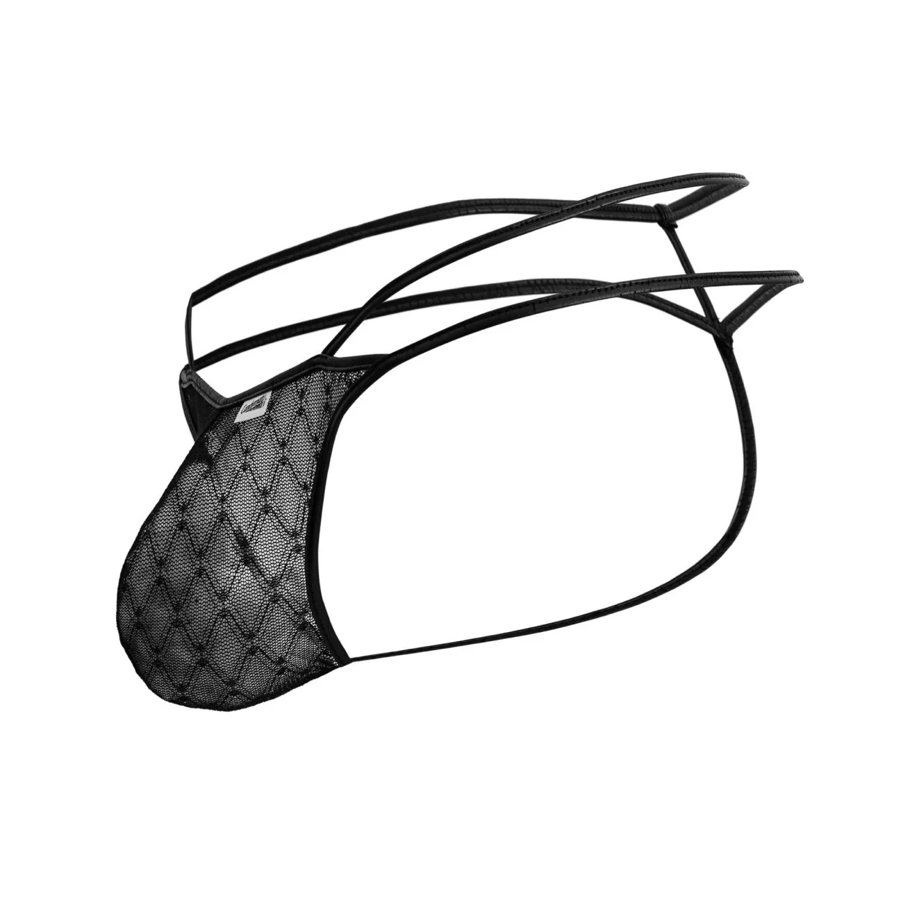 CandyMan 99903 Geometric Mesh Thongs Color Black - Image 6