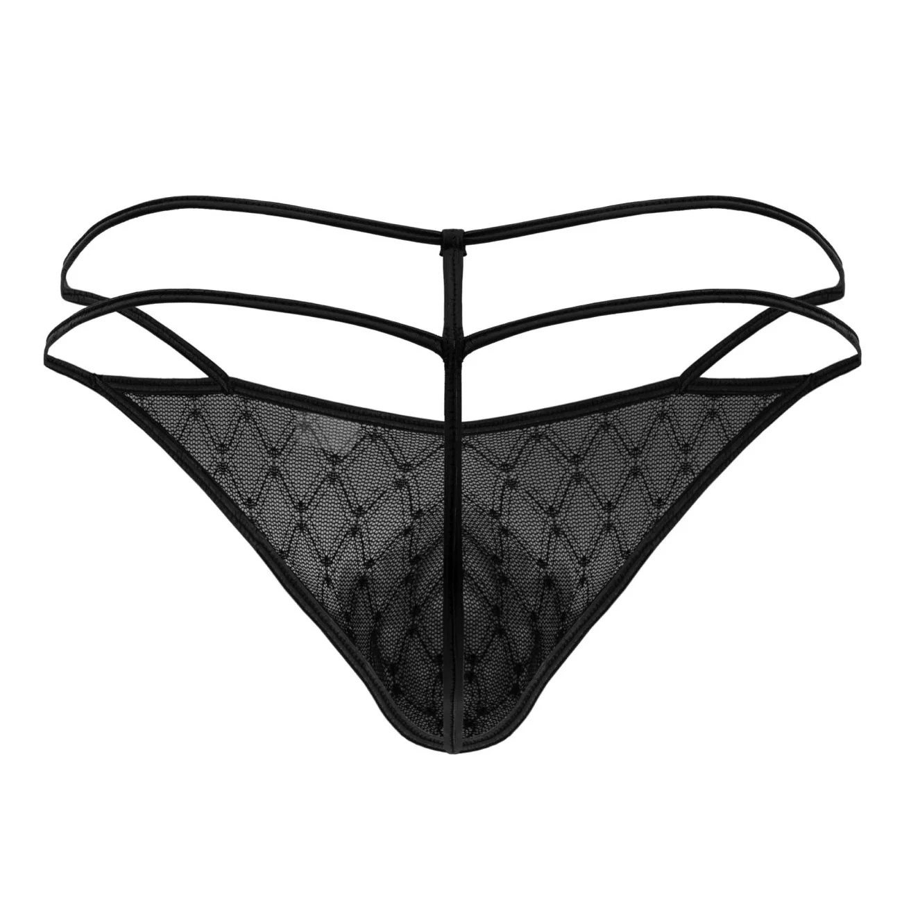 CandyMan 99903 Geometric Mesh Thongs Color Black - Image 7
