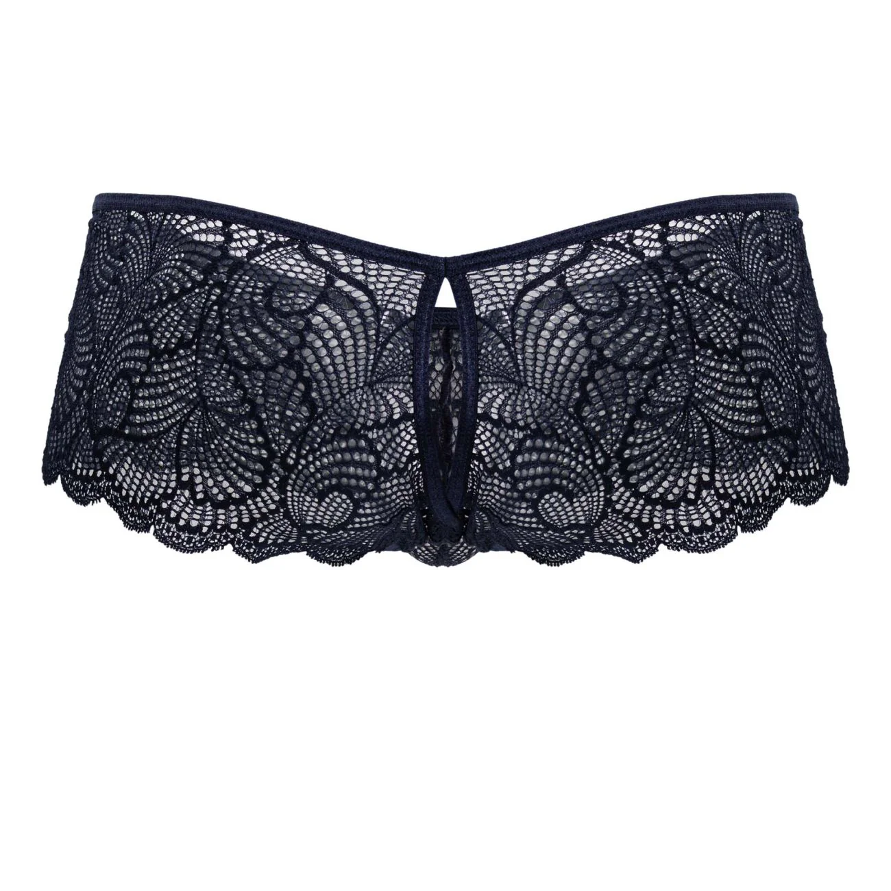 CandyMan 99907 Men's Underwear Lace Trunks Color Navy - Image 7