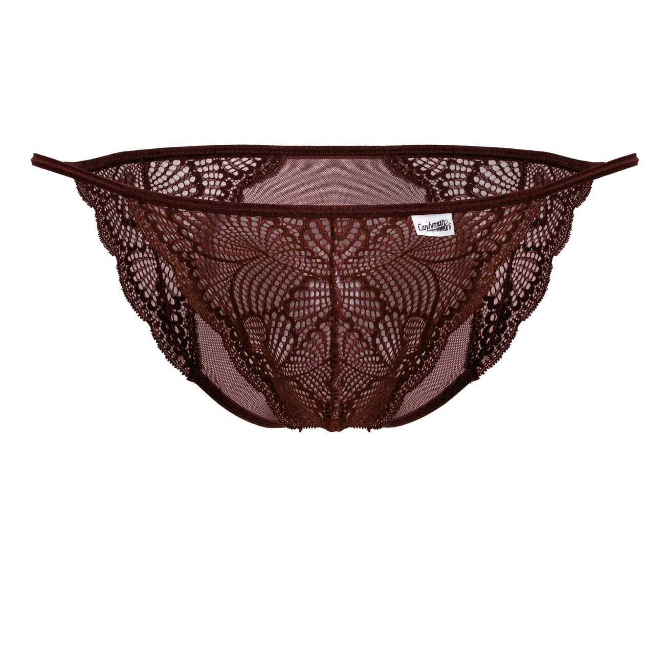 CandyMan 99914 Lace Briefs Color Burgundy - Image 5