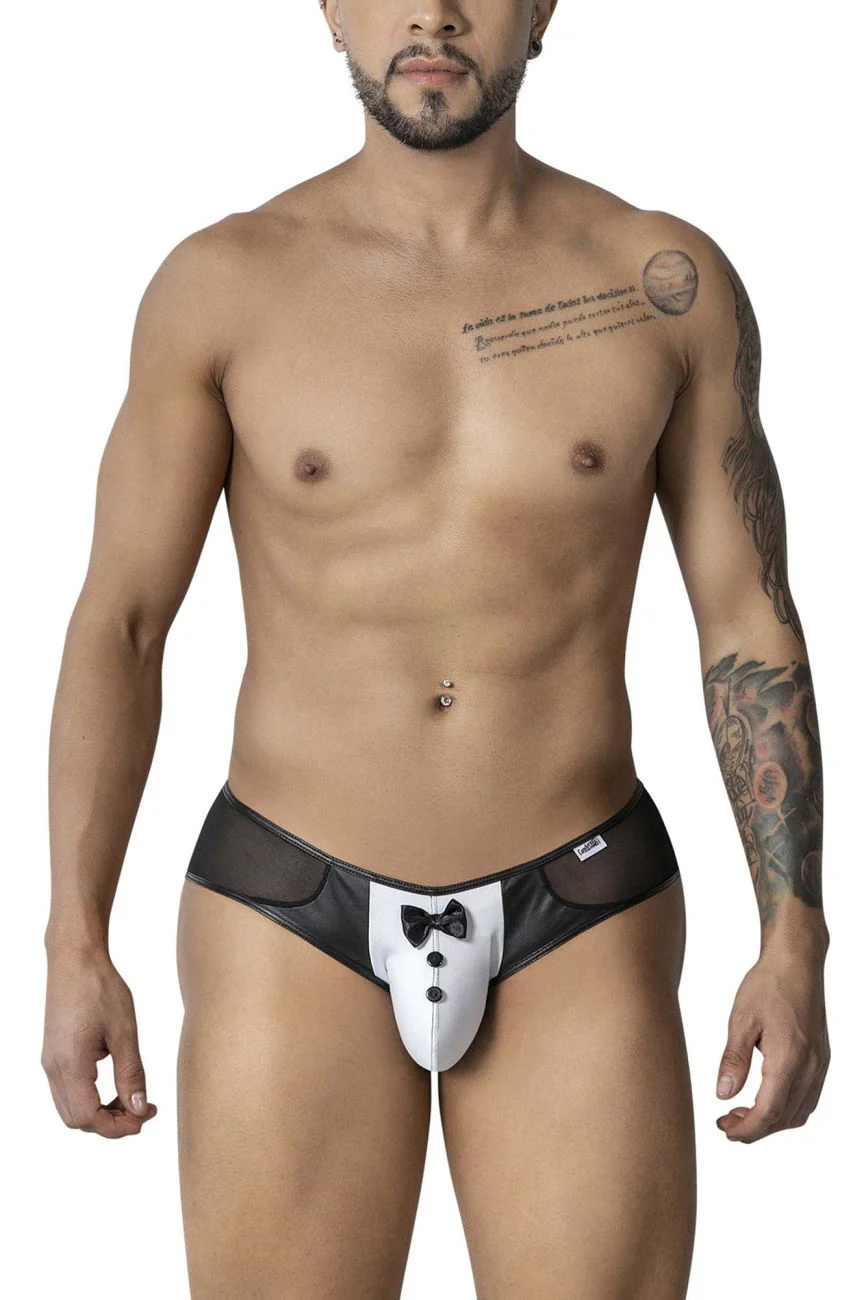 CandyMan 99919 Tuxedo Briefs Color Black-White - Image 2