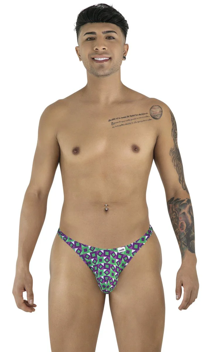 CandyMan 99924 Thongs Color Printed Purple - Image 2