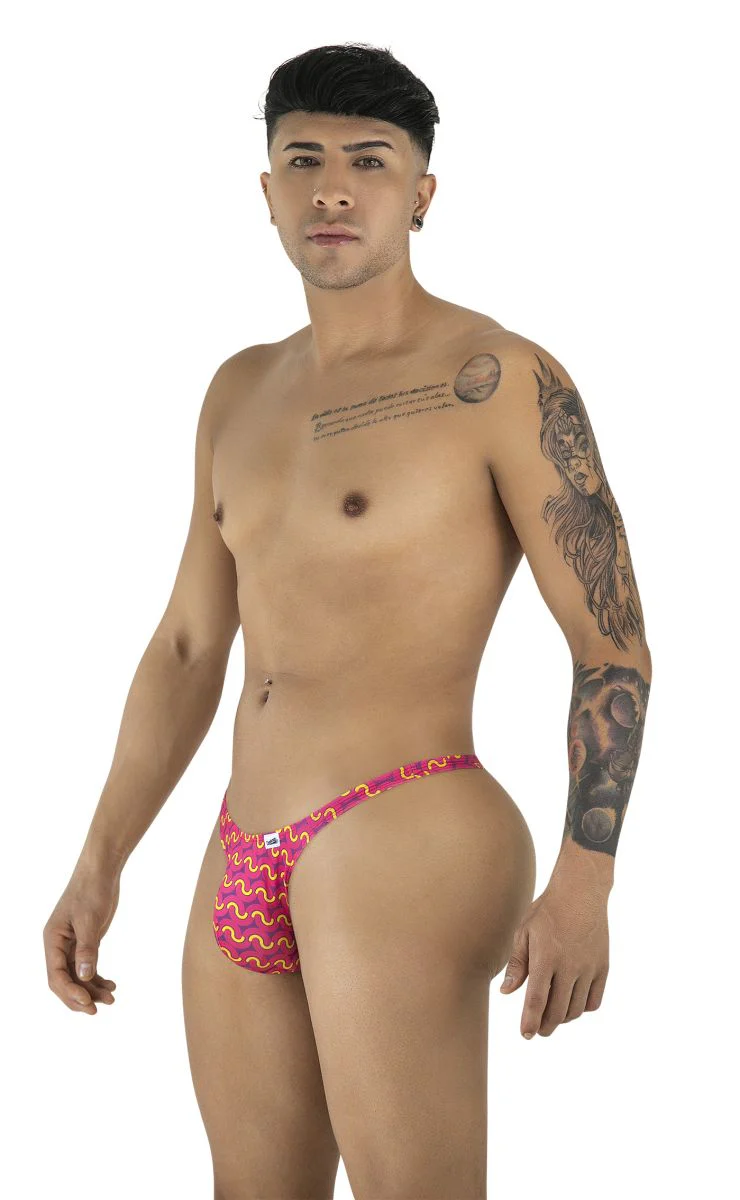 CandyMan 99924 Thongs Color Printed Fuchsia - Image 3