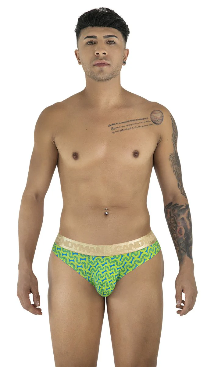 CandyMan 99926 Briefs Color Printed Green - Image 2