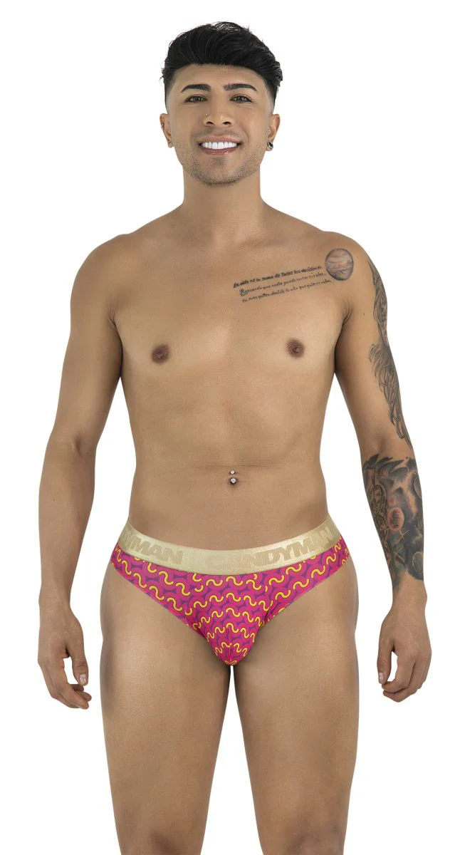 CandyMan 99926 Briefs Color Printed Pink - Image 2