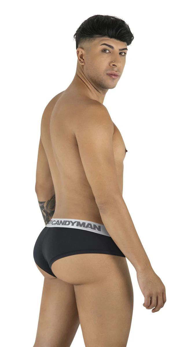 CandyMan 99932 Briefs Color Black-Silver - Image 4