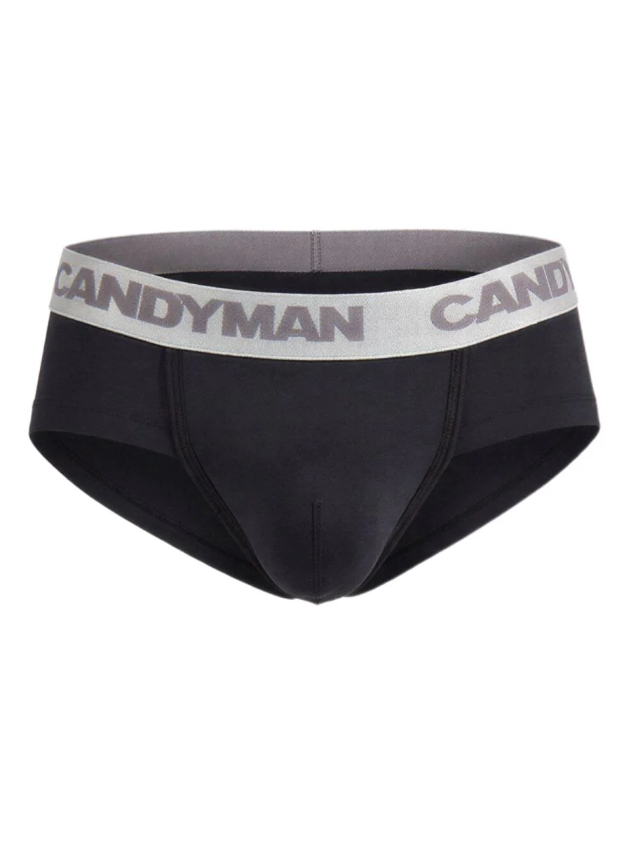 CandyMan 99932 Briefs Color Black-Silver - Image 5