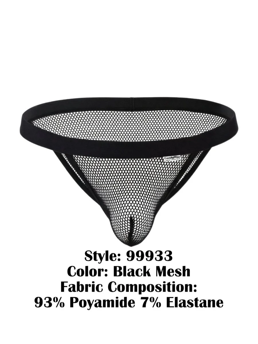 CandyMan 99933 Bikini Color Black Mesh - Image 8