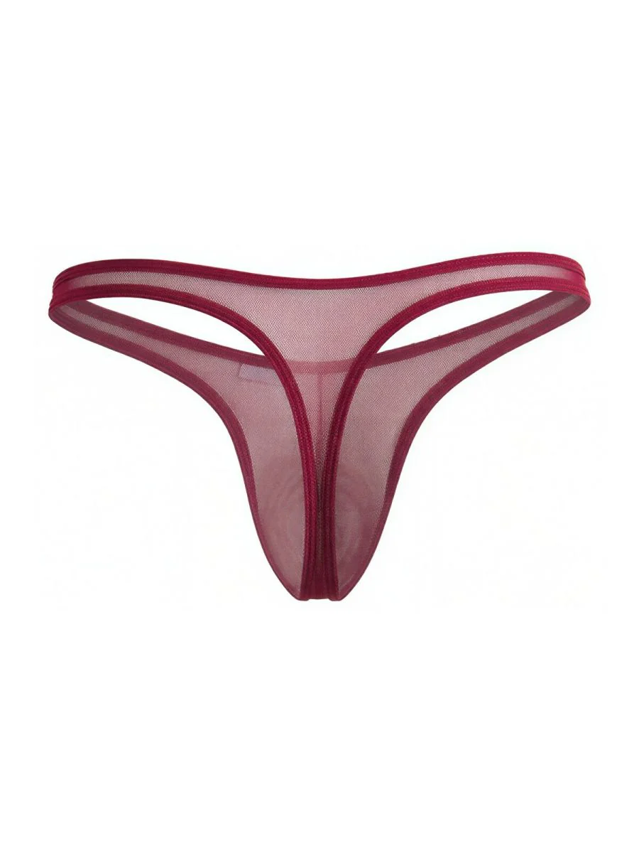 CandyMan 99954 Thongs Color Burgundy Mesh - Image 6