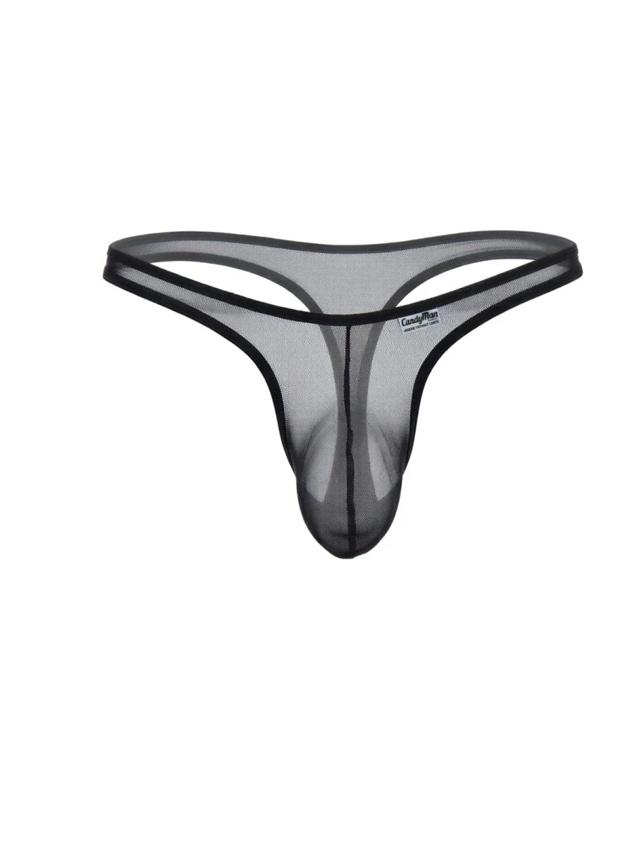 CandyMan 99954 Thongs Color Black Mesh - Image 5