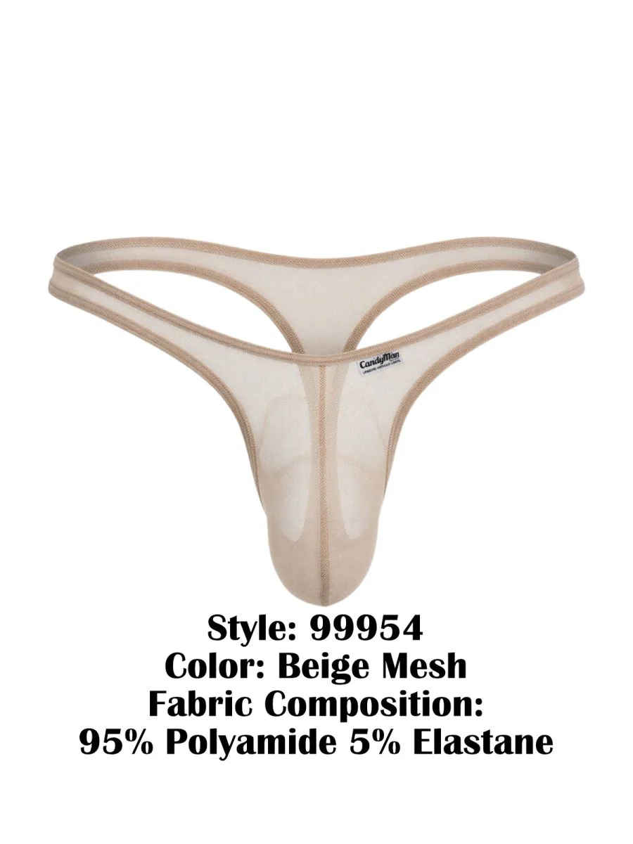 CandyMan 99954 Thongs Color Beige Mesh - Image 8