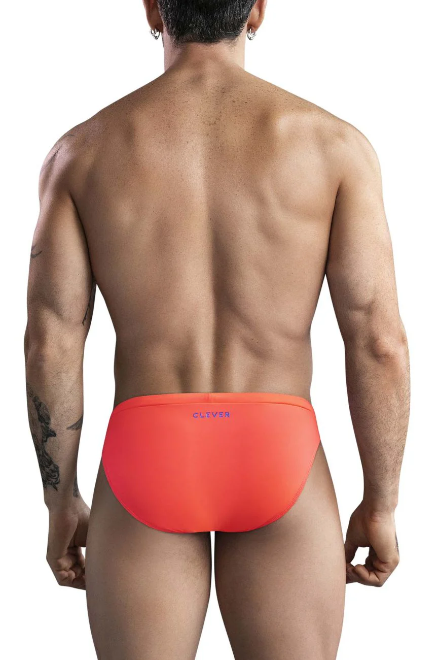 Clever 1735 Vivo Swim Briefs Color Orange - Image 3
