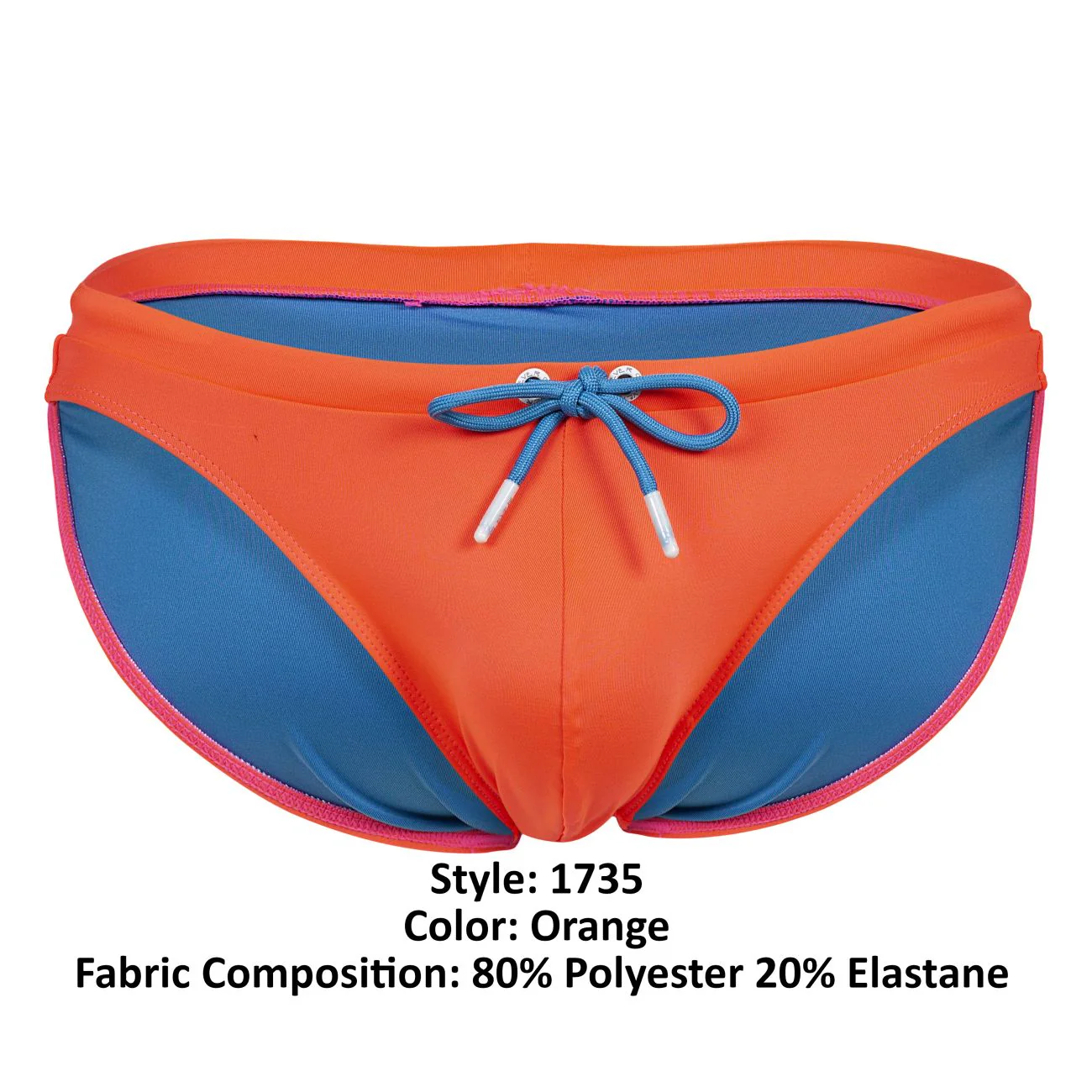 Clever 1735 Vivo Swim Briefs Color Orange - Image 7