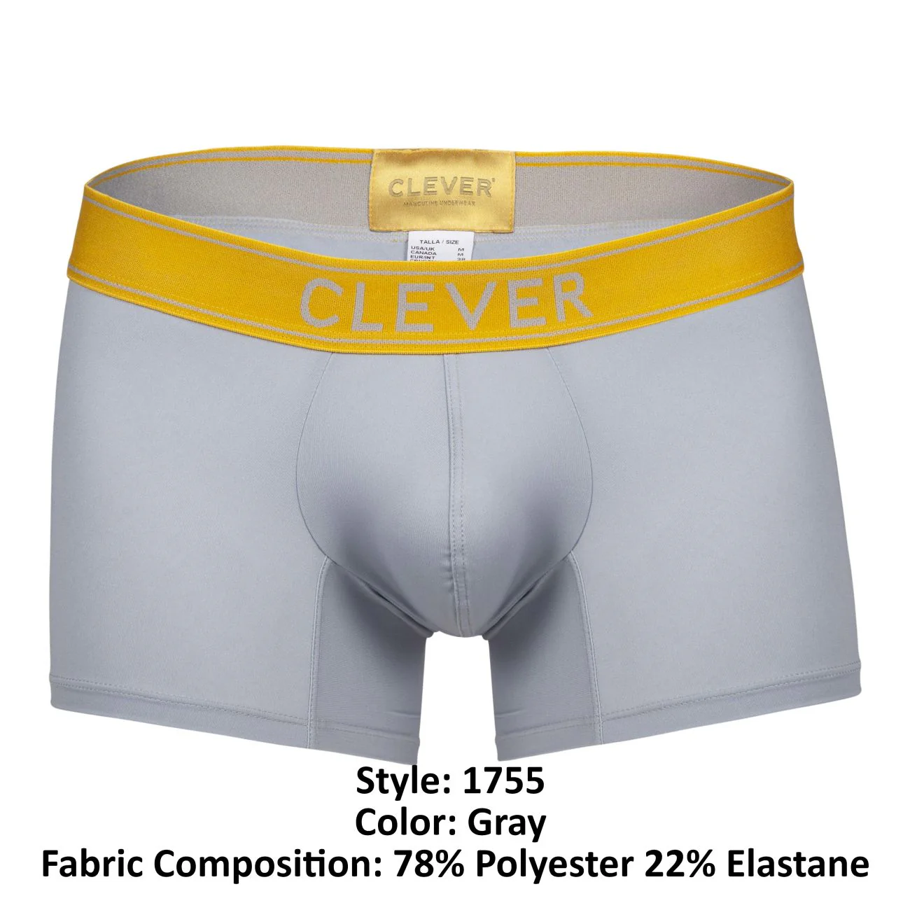 Clever 1755 Diseno Trunks Color Gray - Image 8