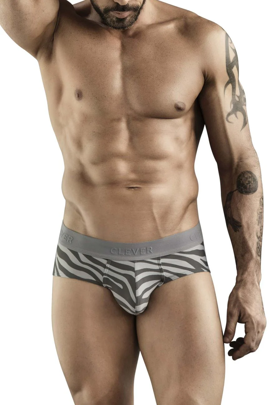 Clever 1801 Cebra Briefs Color Gray - Image 2