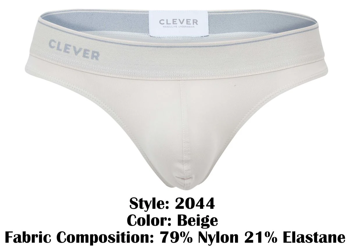 Clever 2044 Men's Underwear Mendoza Thongs Color Beige - Image 8
