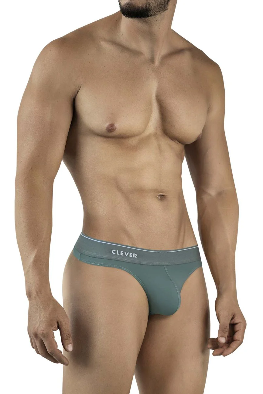 Clever 2044 Men's Underwear Mendoza Thongs Color Green - Image 4
