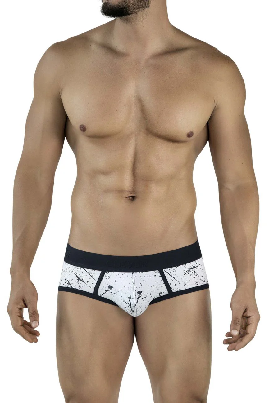 Clever 2051 Men's Underwear Brochazos Briefs Color Black - Image 2