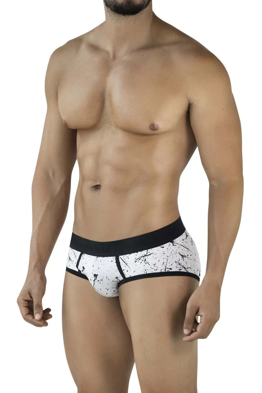 Clever 2051 Men's Underwear Brochazos Briefs Color Black - Image 4