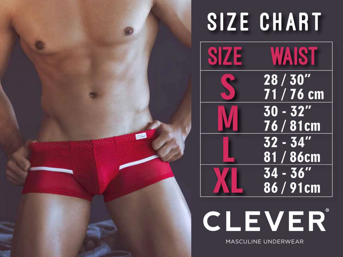 Clever 2373 Men's Underwear Australian Latin Boxer Briefs Color White - Image 9