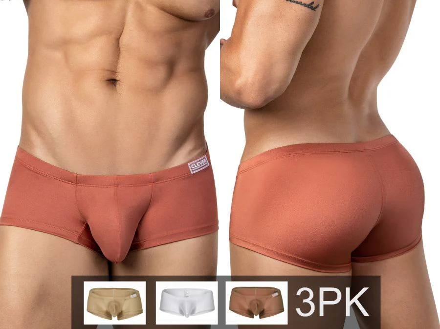 Clever 26069 Men's Underwear 3PK Australian Latin Trunks Color Multi-colored